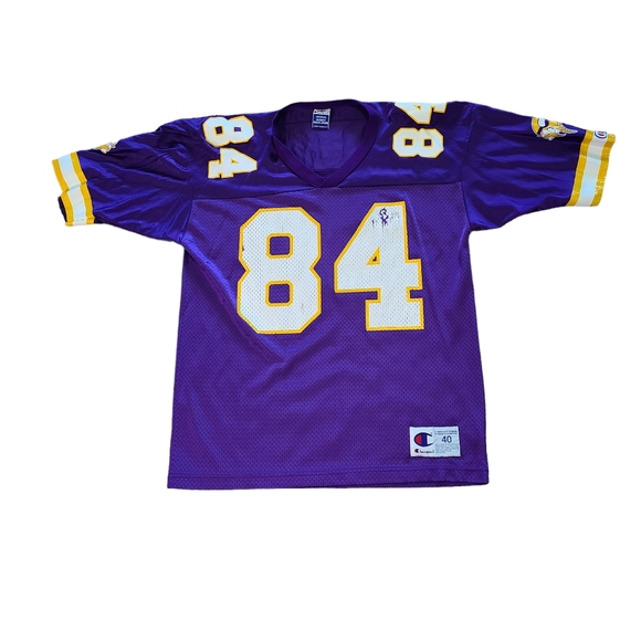 Champion Minnesota Vikings Randy Moss Jersey Vintage NFL Football Sz 40 M 90's - Picture 1 of 16